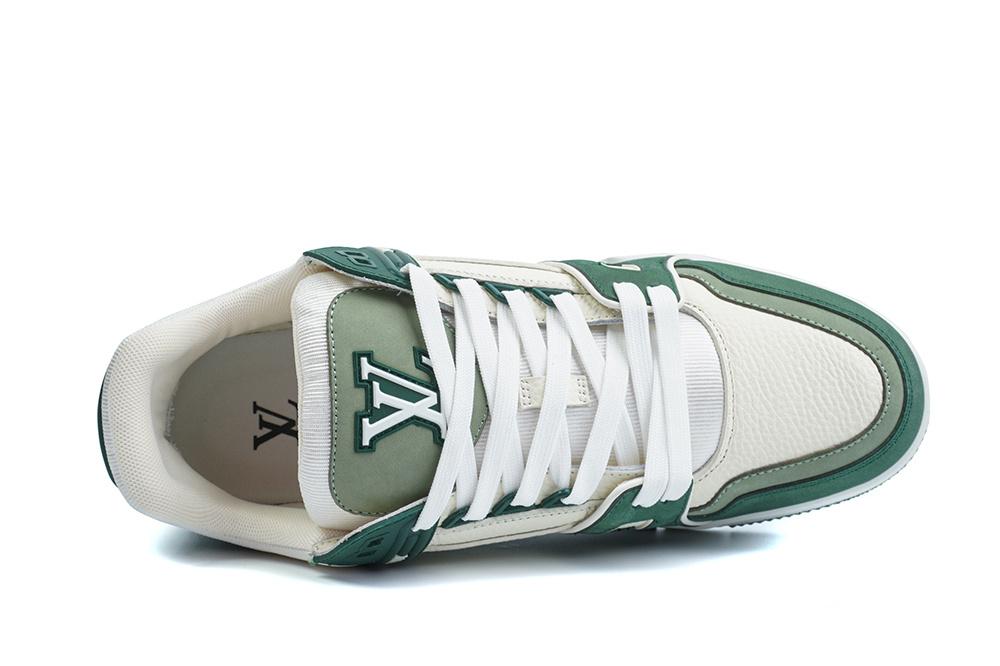 PK god Louis Vuitton LV Trainer Green White retail materials ready to ship